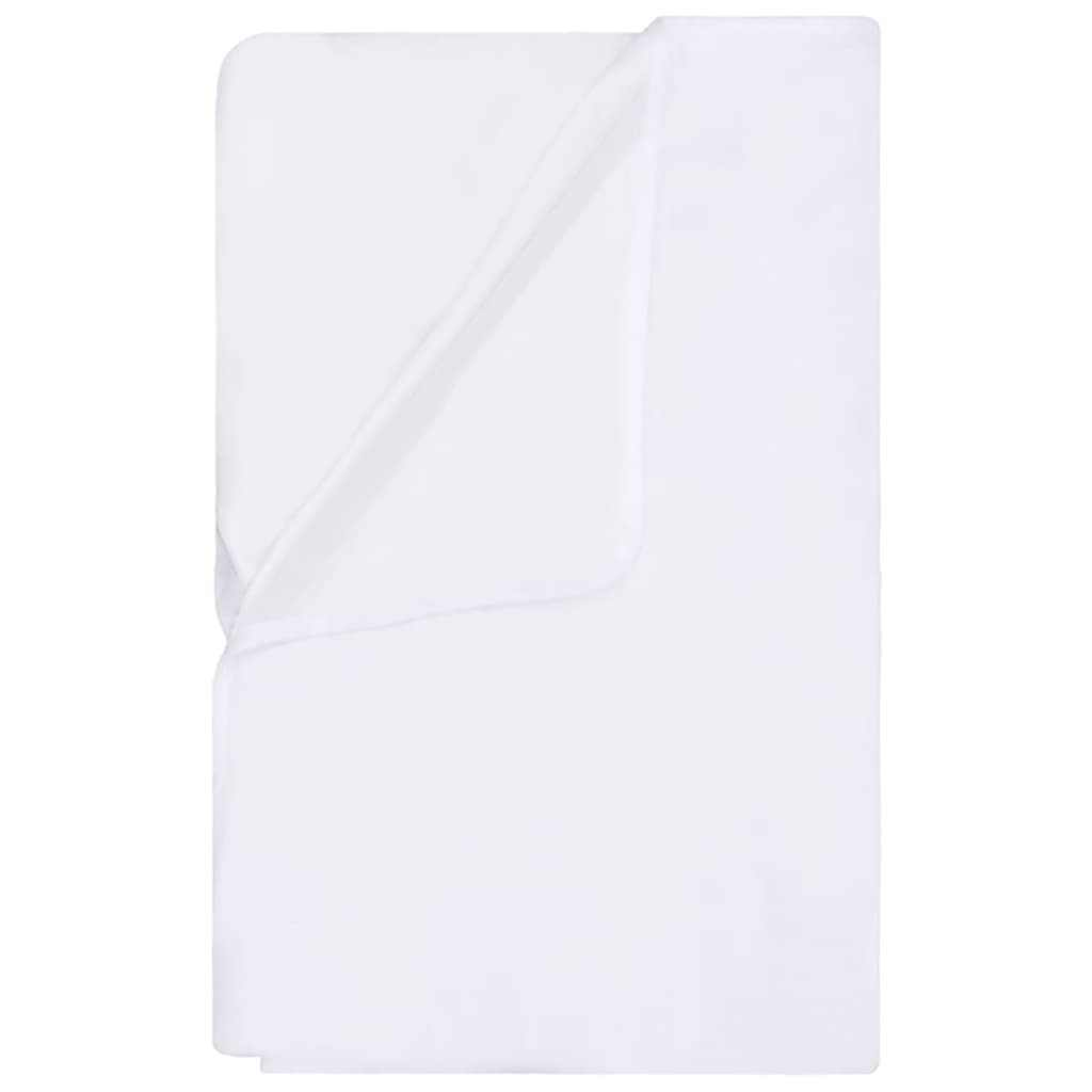 vidaXL 2 darab fehér pamut vízálló matracvédő 160 x 200 cm