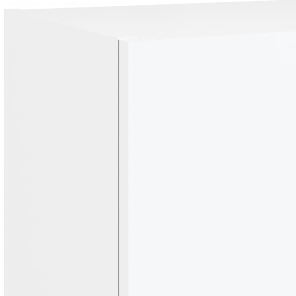 vidaXL 4 darab fehér szerelt fa fali TV-bútor LED-del