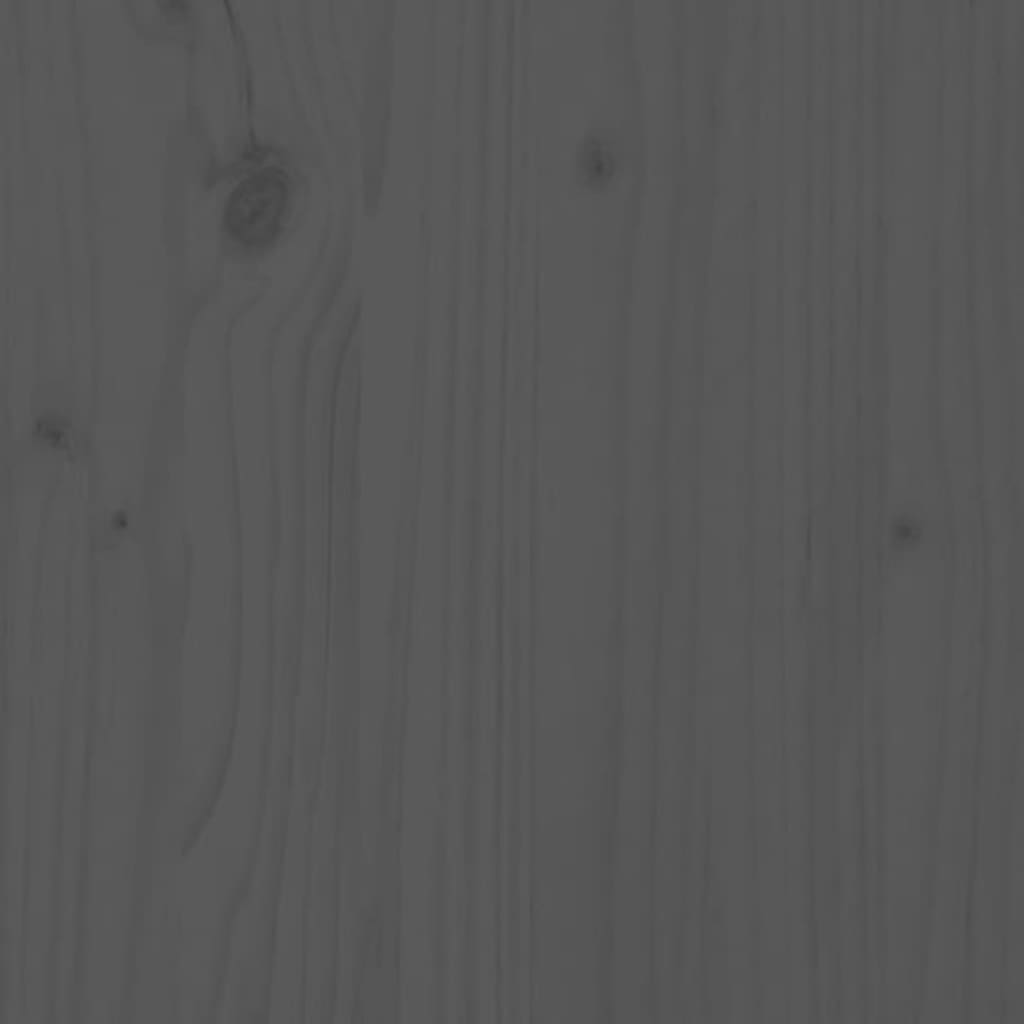 vidaXL szürke tömör fenyőfa könyvszekrény/térelválasztó 80x30x135,5 cm