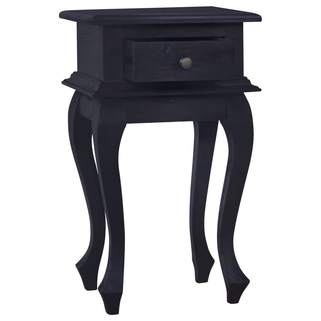 vidaXL világos feketekávészínű tömör mahagóni éjjeli asztal 35x30x60cm