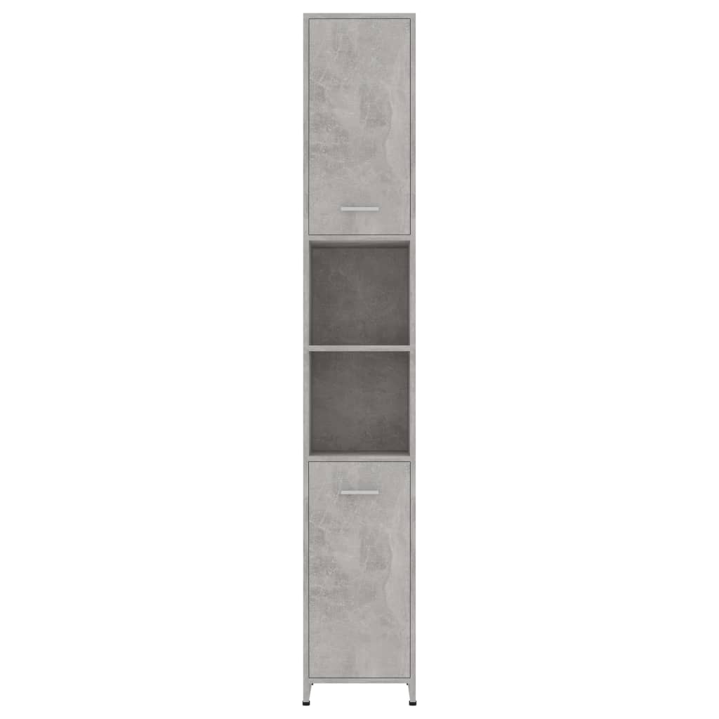 vidaXL betonszürke forgácslap fürdőszobaszekrény 30 x 30 x 183,5 cm