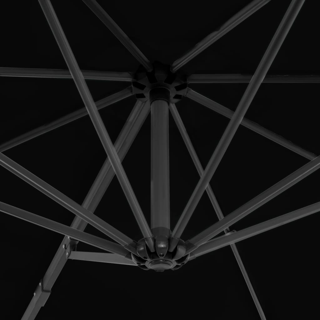 vidaXL fekete konzolos napernyő alumíniumrúddal 300 cm