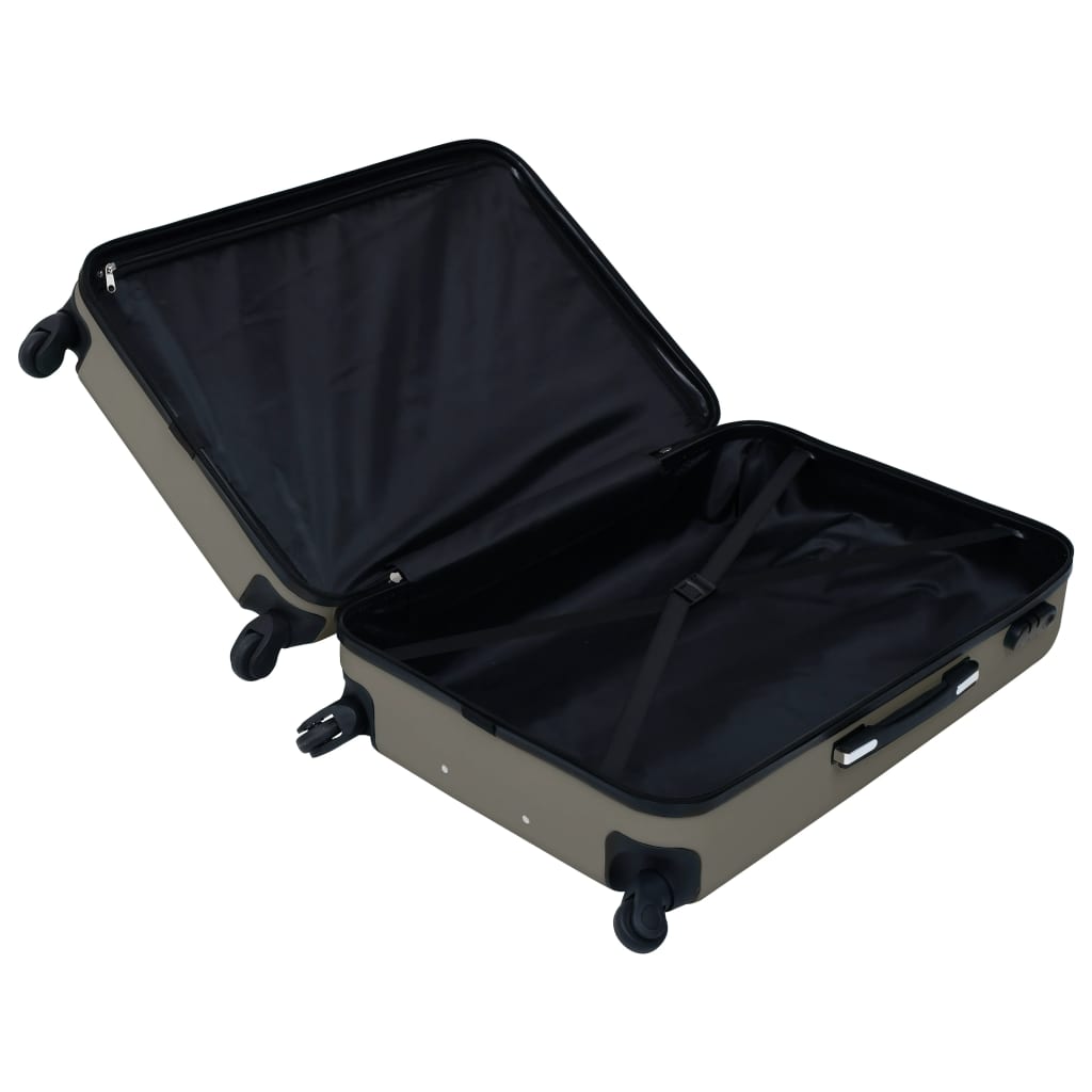 vidaXL 2 db antracitszürke ABS keményfalú gurulós bőrönd