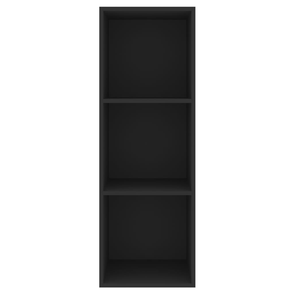 vidaXL fekete falra szerelhető forgácslap TV-szekrény 37 x 37 x 107 cm