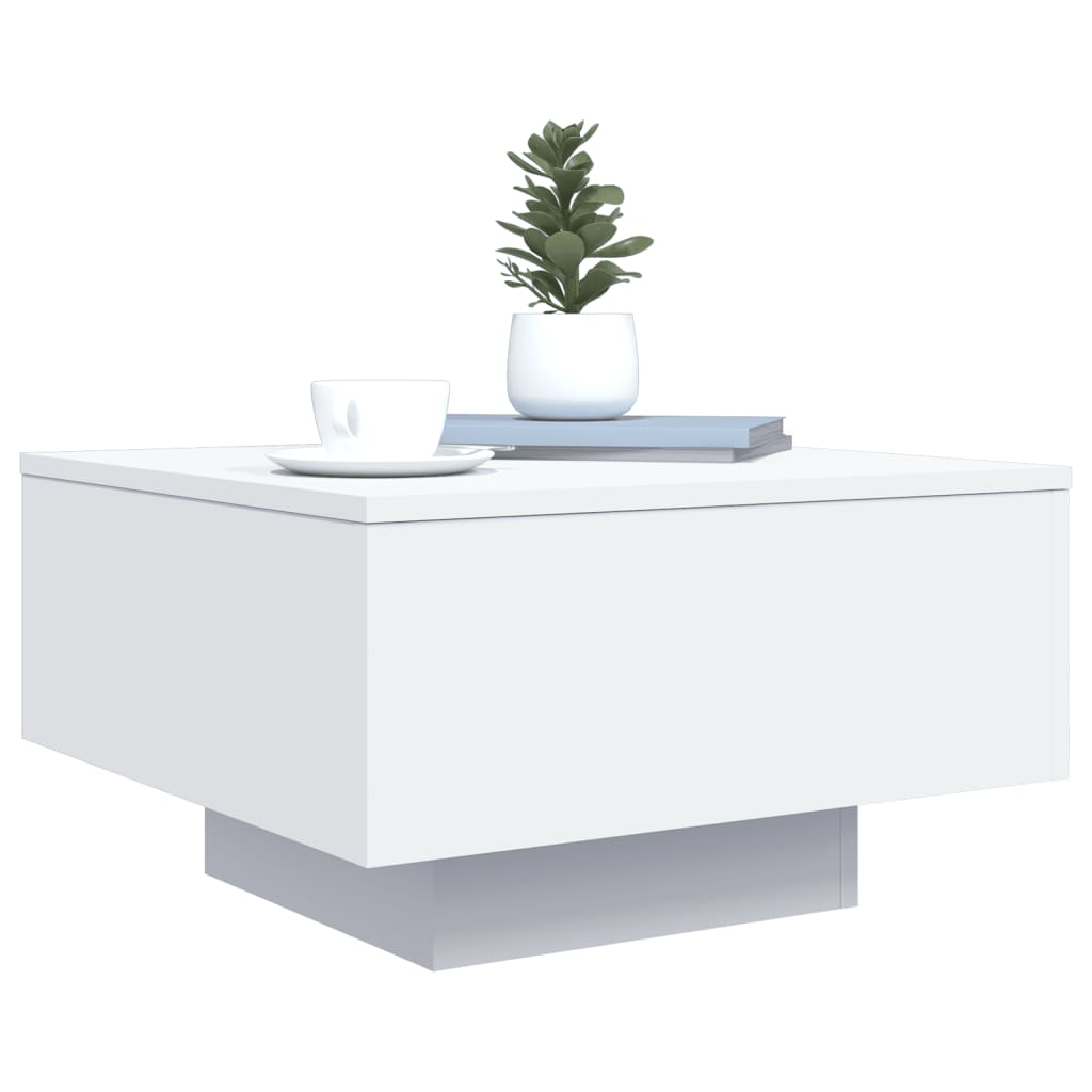 vidaXL fehér szerelt fa dohányzóasztal 55 x 55 x 31 cm