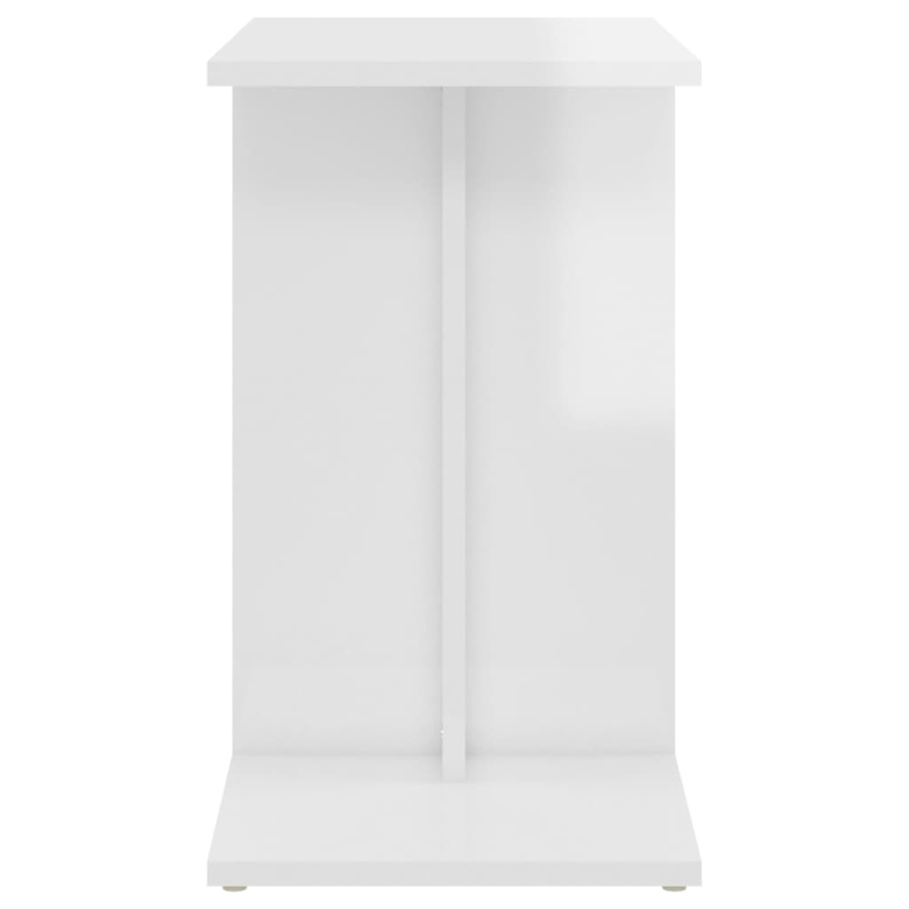 vidaXL magasfényű fehér forgácslap kisasztal 50 x 30 x 50 cm