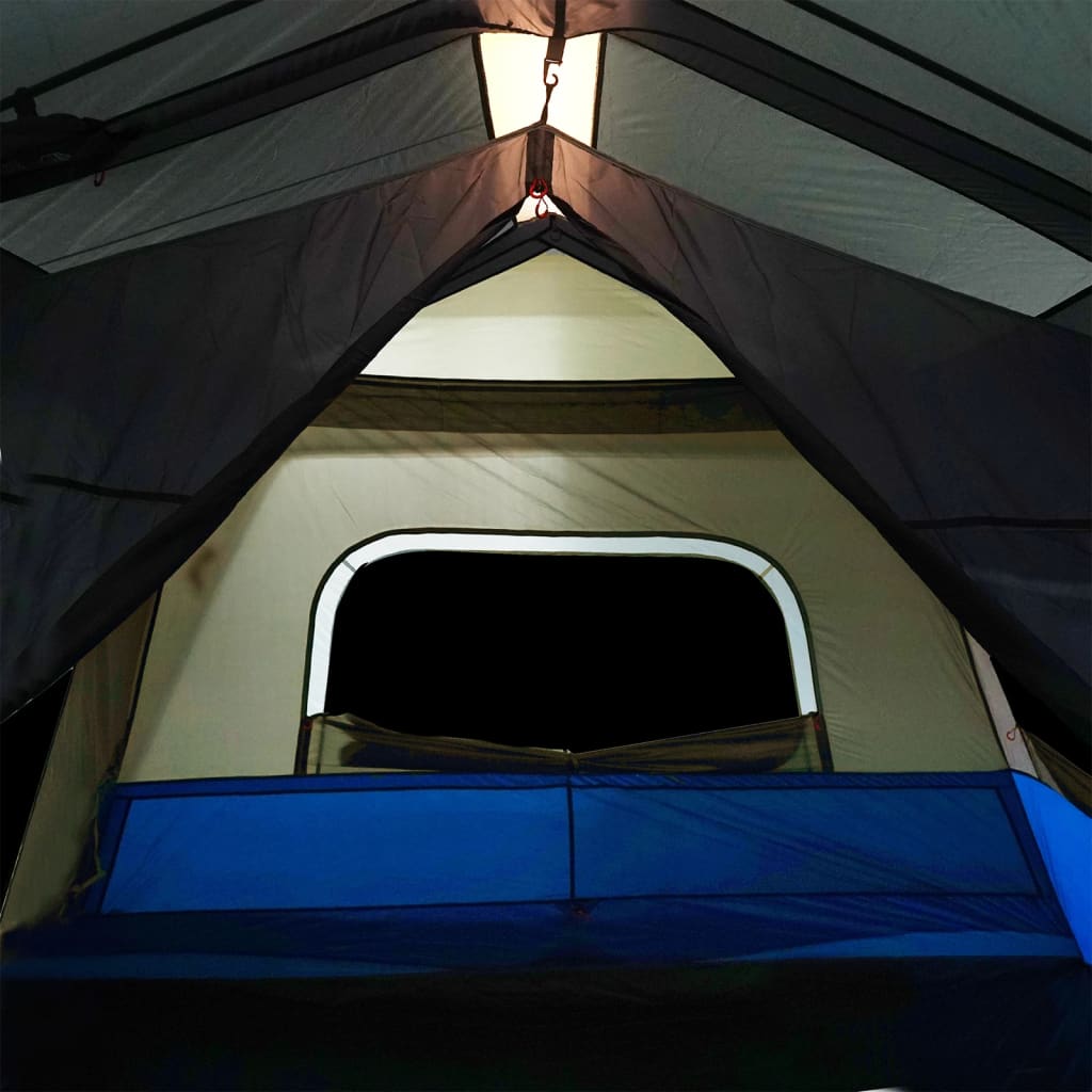 vidaXL 10 személyes világoskék gyorskioldó LED-es családi sátor