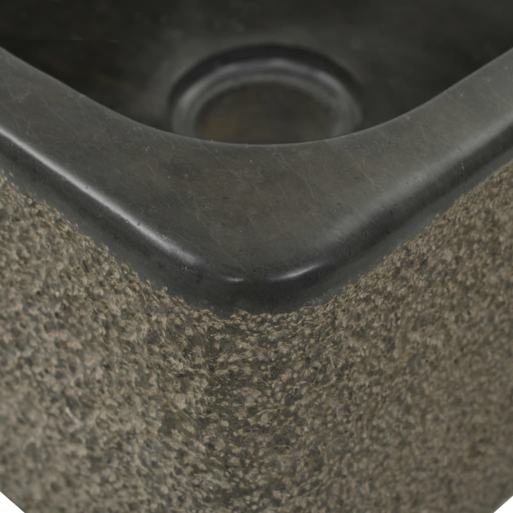 vidaXL fekete folyami kő mosdókagyló 30 x 30 x 15 cm