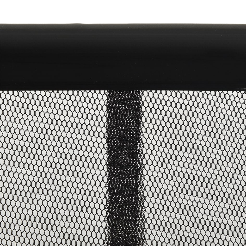 vidaXL fekete poliészter szúnyogháló ajtóra hálós függönnyel 100x220cm