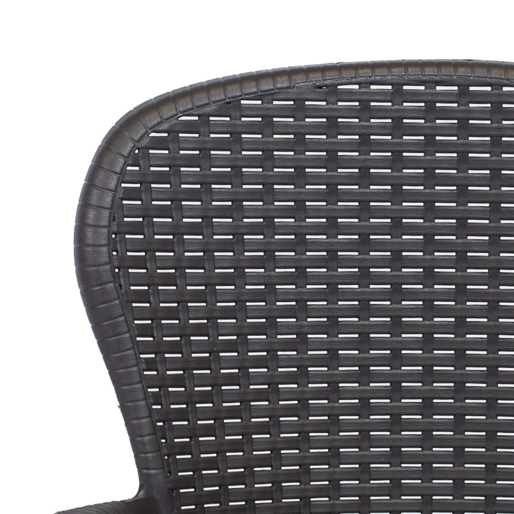 vidaXL 2 db barna rattan hatású műanyag kerti szék párnával