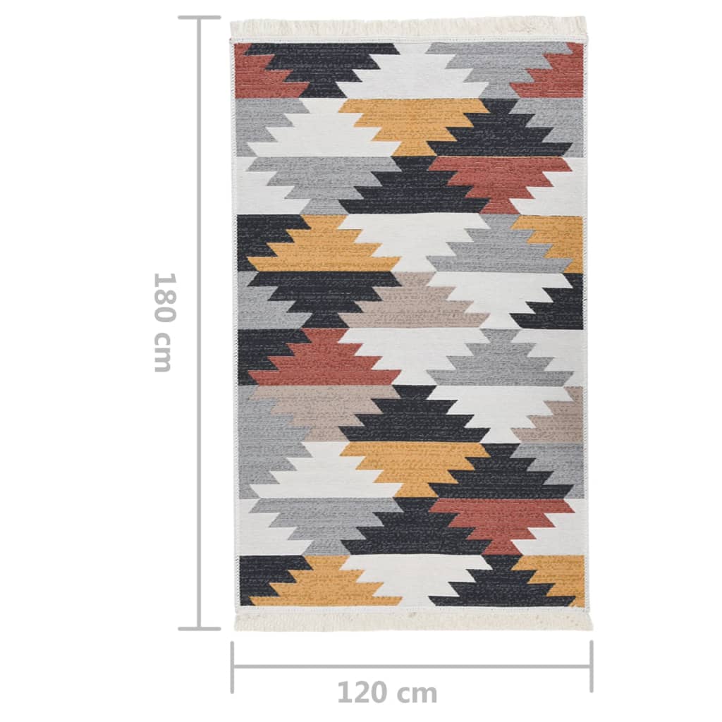 vidaXL többszínű pamut szőnyeg 120 x 180 cm
