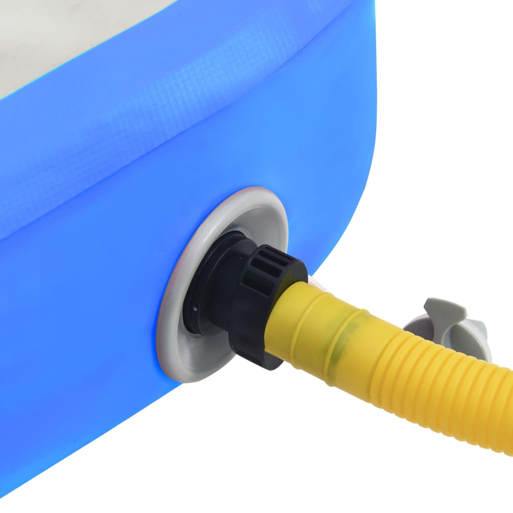 vidaXL kék PVC felfújható tornamatrac pumpával 300 x 100 x 20 cm