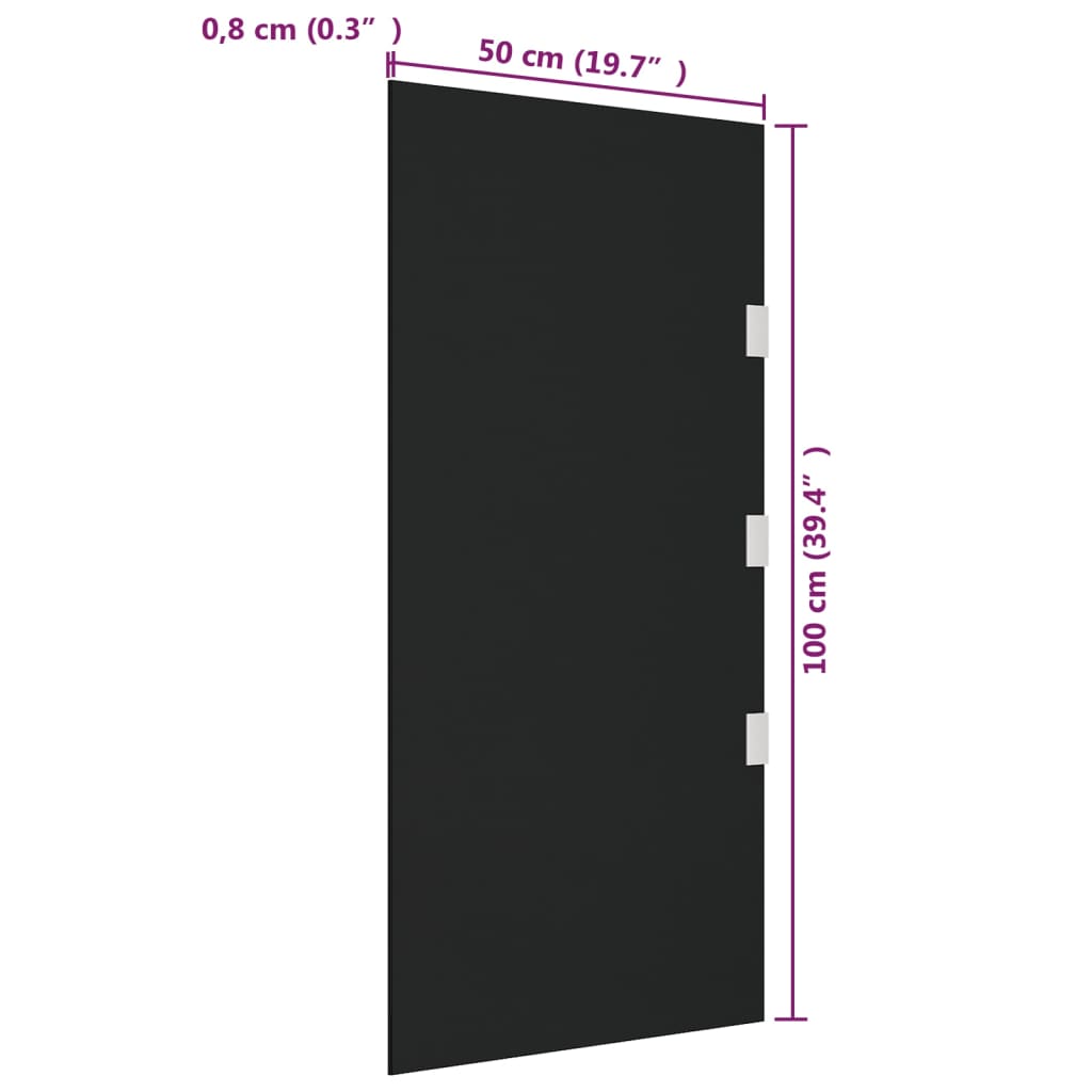 vidaXL 2 db fekete edzett üveg ajtó előtető oldalpanel