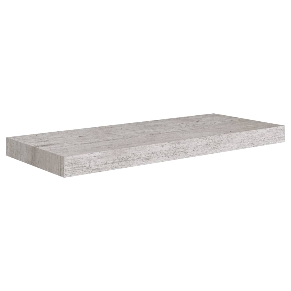 vidaXL betonszürke MDF lebegő fali polc 60 x 23,5 x 3,8 cm