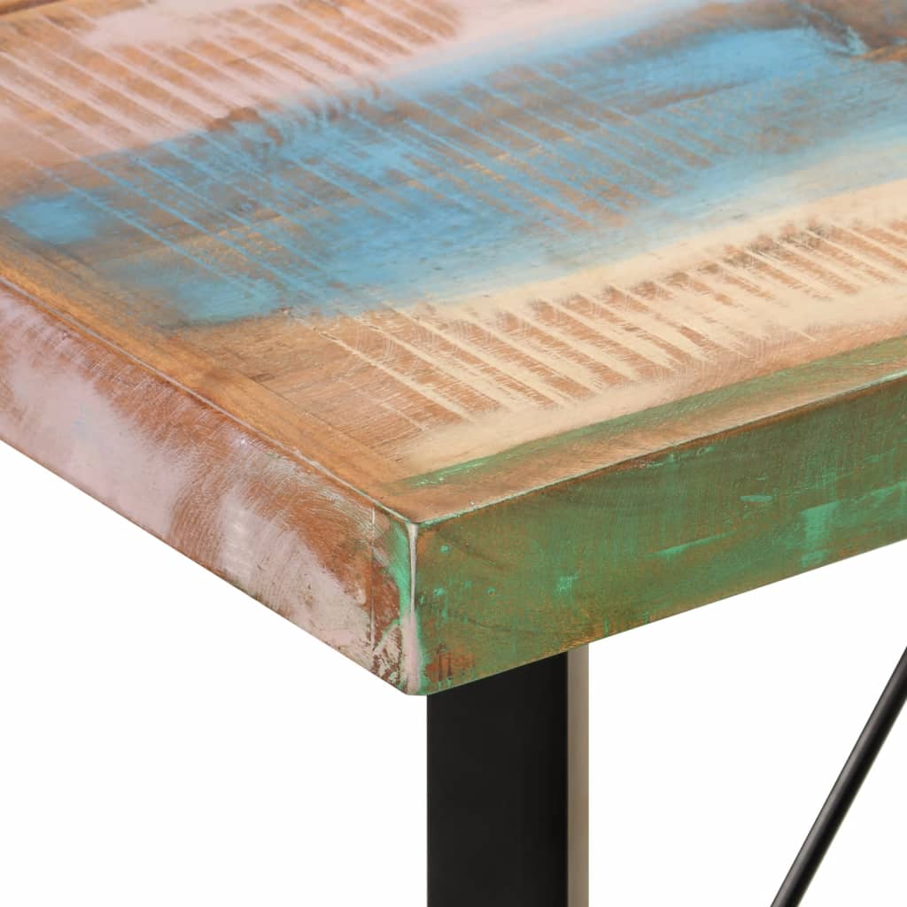 vidaXL tömör újrahasznosított fa és vas bárasztal 150 x 70 x 107 cm