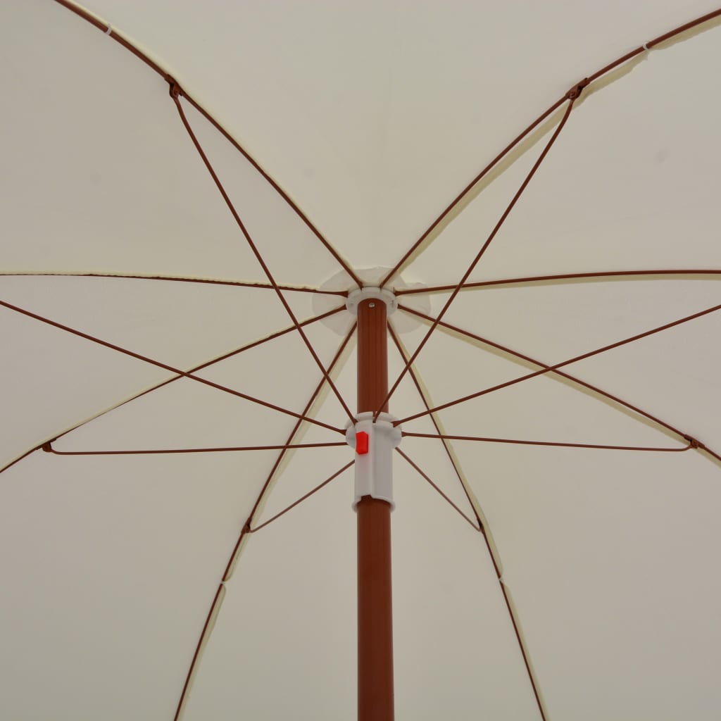 vidaXL homokszínű napernyő acélrúddal 180 cm