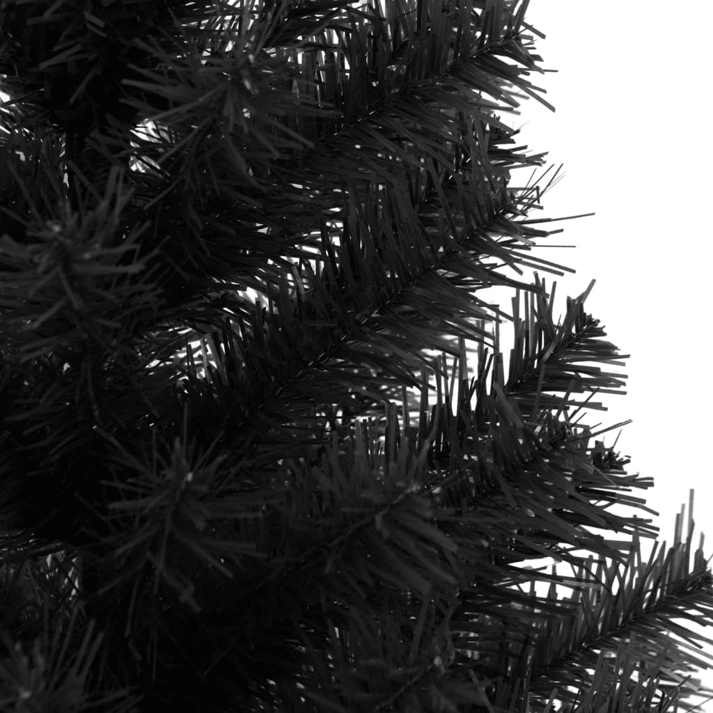 vidaXL fekete PVC műkarácsonyfa állvánnyal 150 cm