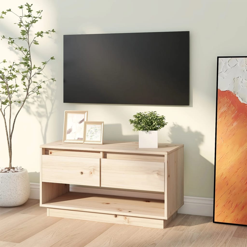 vidaXL tömör fenyőfa TV-szekrény 74 x 34 x 40 cm