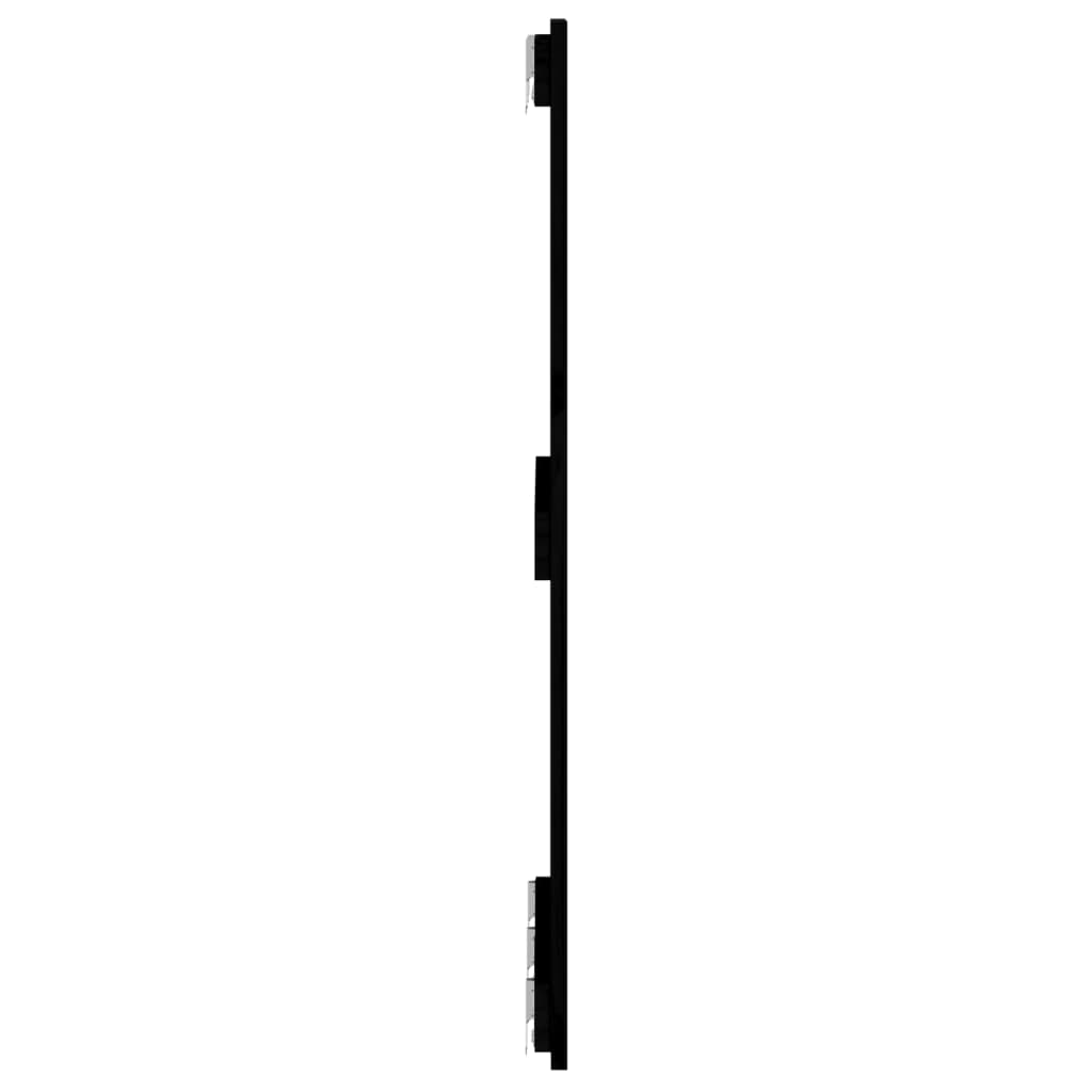 vidaXL fekete tömör fenyőfa fali fejtámla 166x3x90 cm