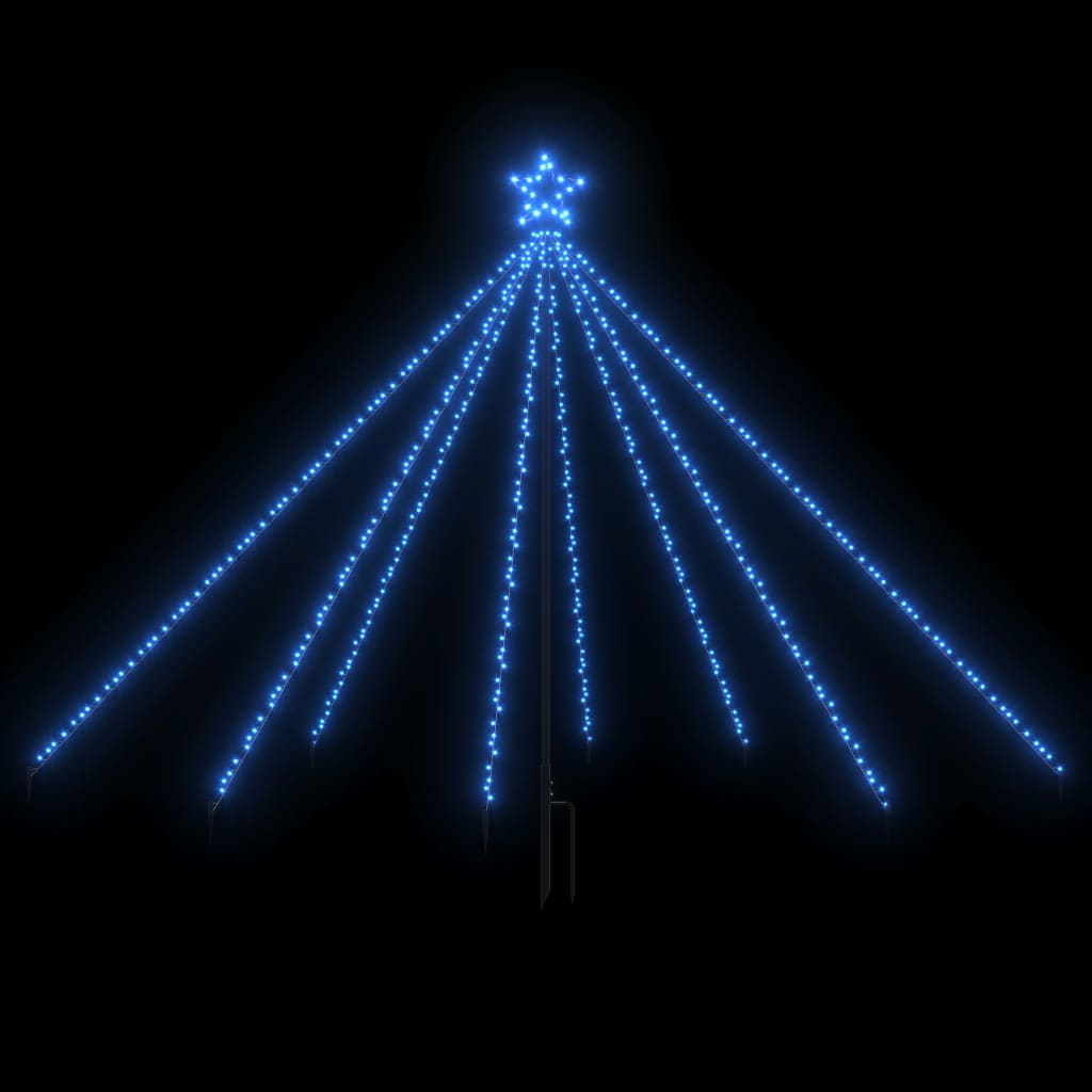 vidaXL kül- és beltéri karácsonyi kék favilágítás 400 LED-del 2,5 m