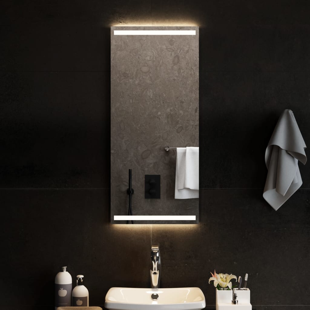 vidaXL LED-es fürdőszobatükör 40x90 cm