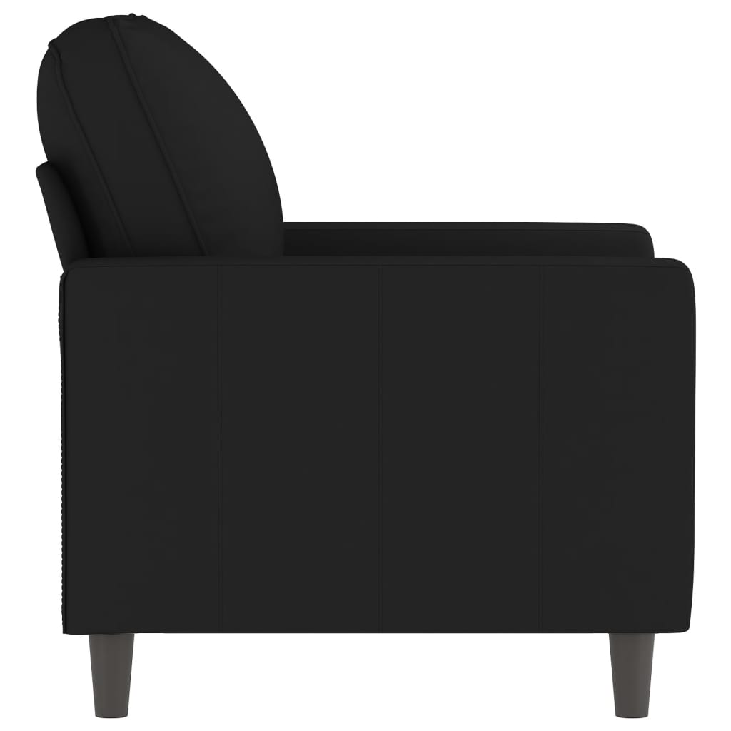vidaXL fekete bársony kanapéfotel 60 cm
