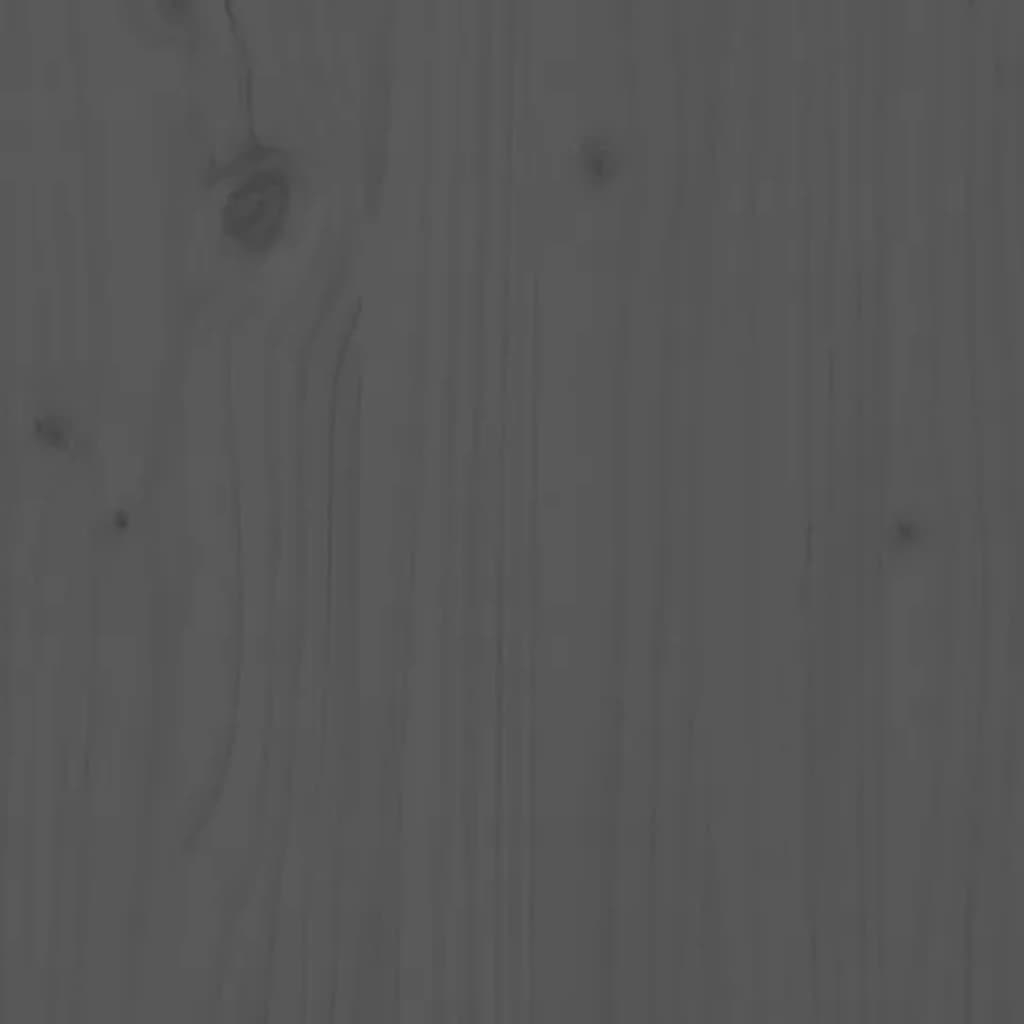 vidaXL szürke tömör fenyőfa könyvszekrény/térelválasztó 80x30x167,4 cm