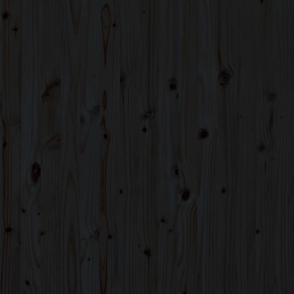 vidaXL fekete tömör fenyőfa fali fejtámla 106 x 3 x 91,5 cm