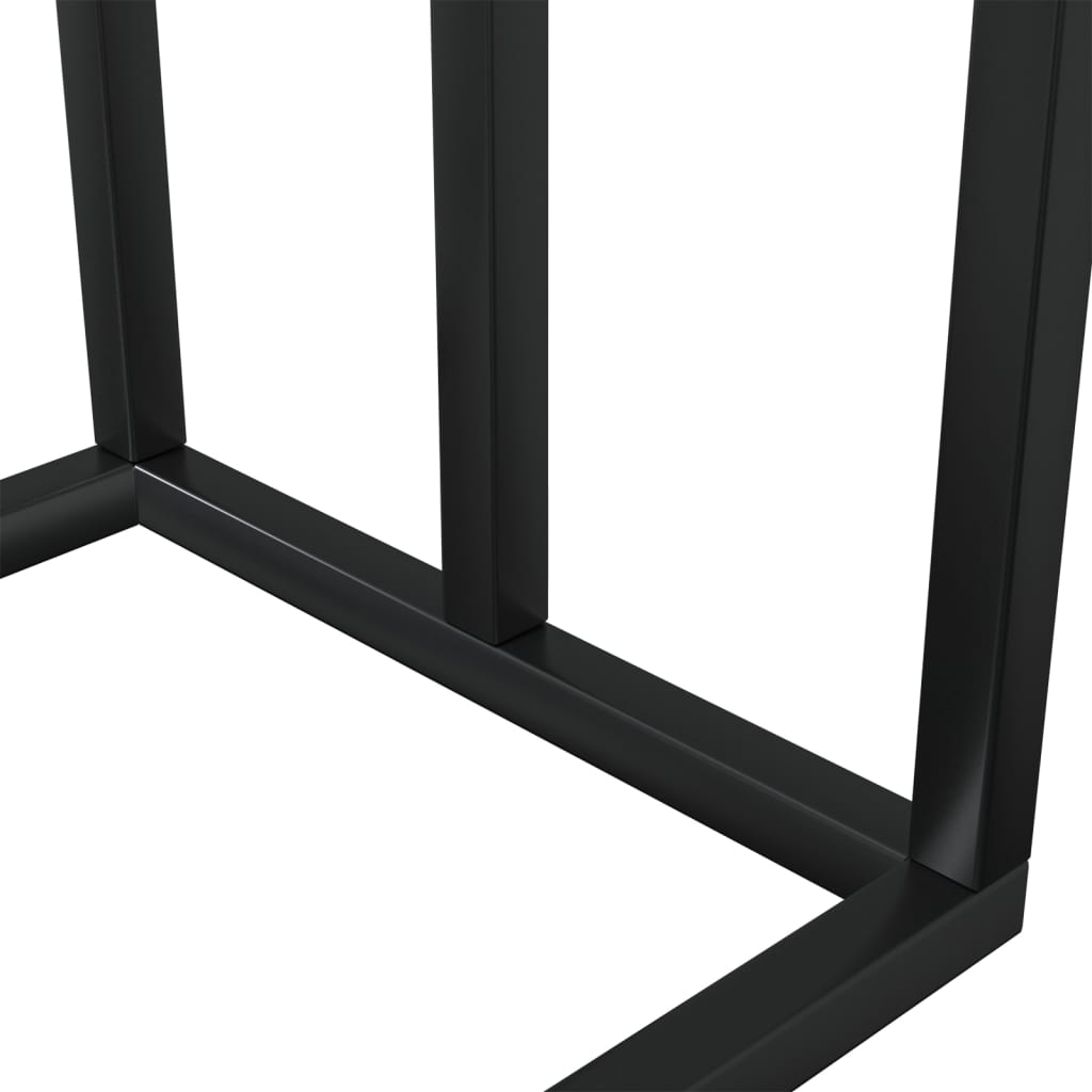 vidaXL fekete vas szabadon álló törölközőtartó 48 x 24 x 79 cm