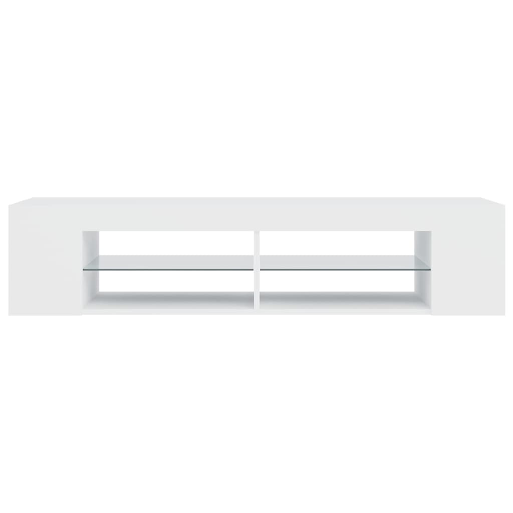 vidaXL fehér TV-szekrény LED-lámpákkal 135 x 39 x 30 cm