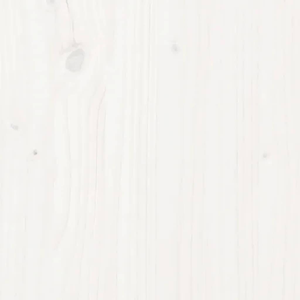 vidaXL fehér tömör fenyőfa fali fejtámla 204x3x60 cm