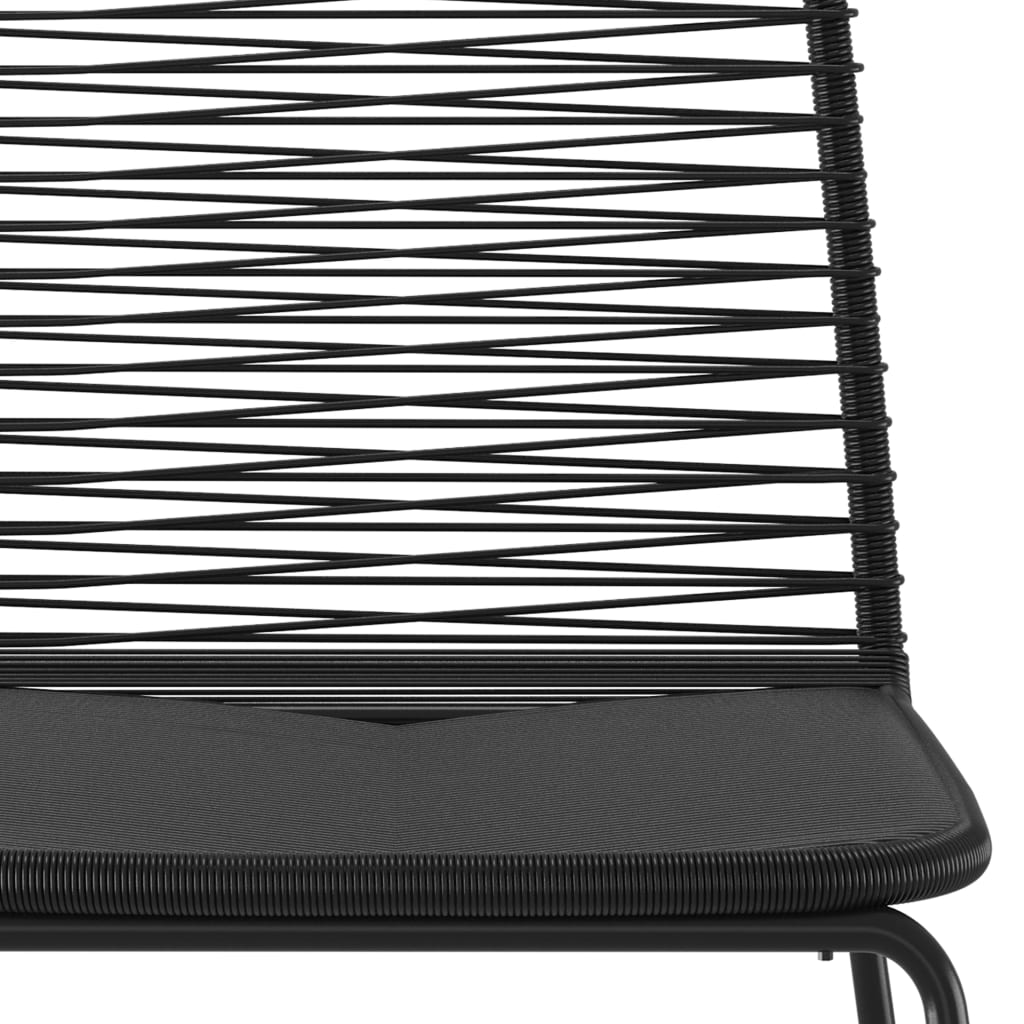 vidaXL 4 db fekete polyrattan kültéri szék