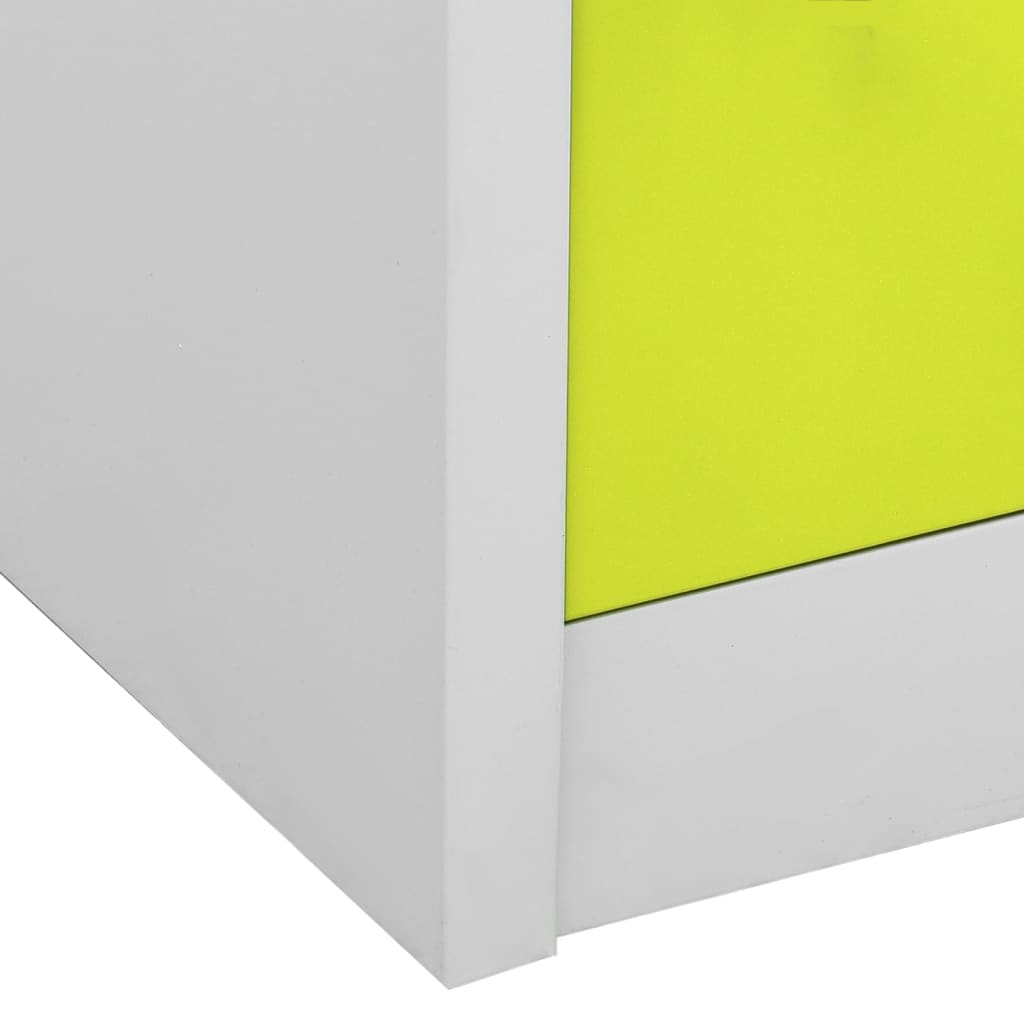 vidaXL 2 db világosszürke-zöld acél zárható szekrény 90 x 45 x 92,5 cm