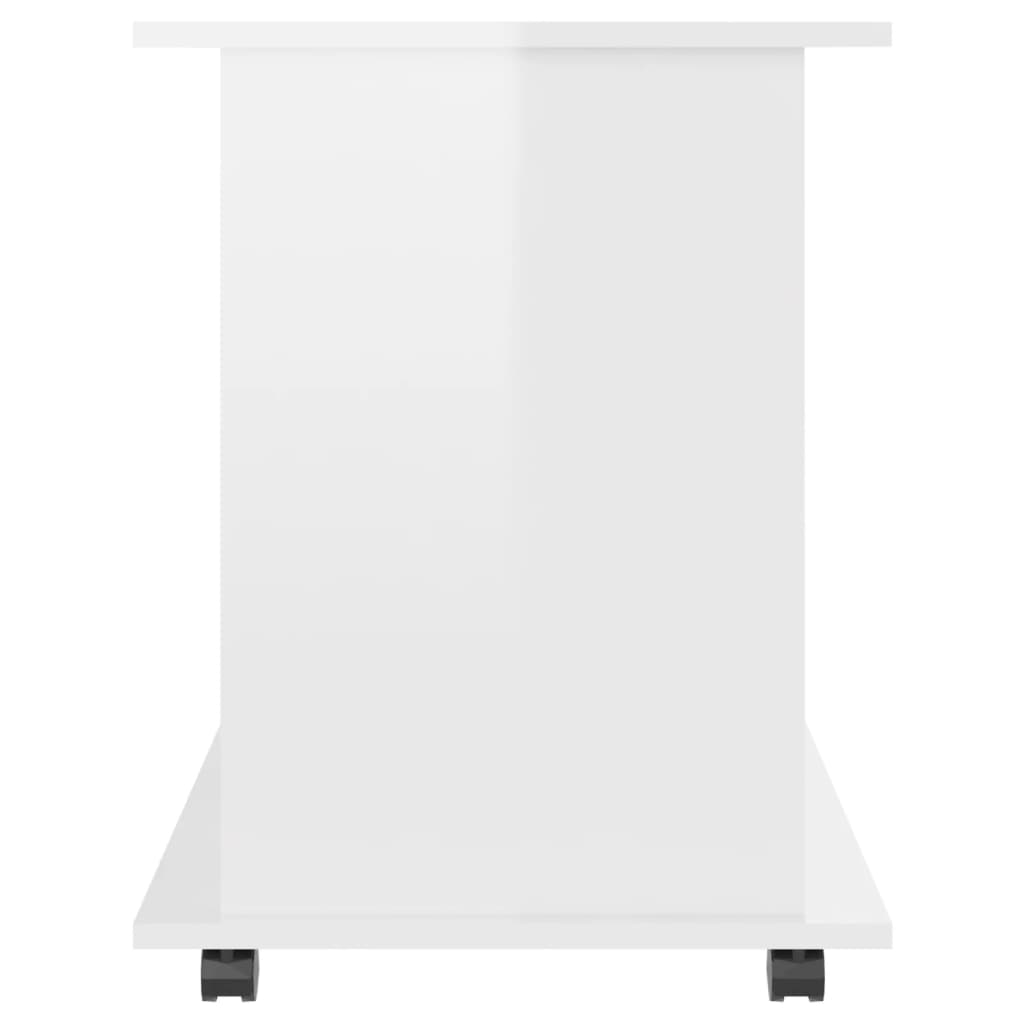 vidaXL magasfényű fehér forgácslap kerekes szekrény 60 x 45 x 60 cm