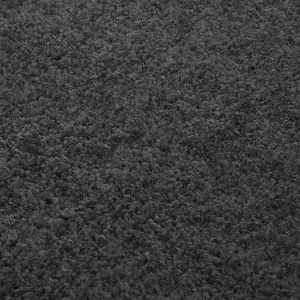 vidaXL antracitszürke hosszú szálú bozontos szőnyeg 140 x 200 cm
