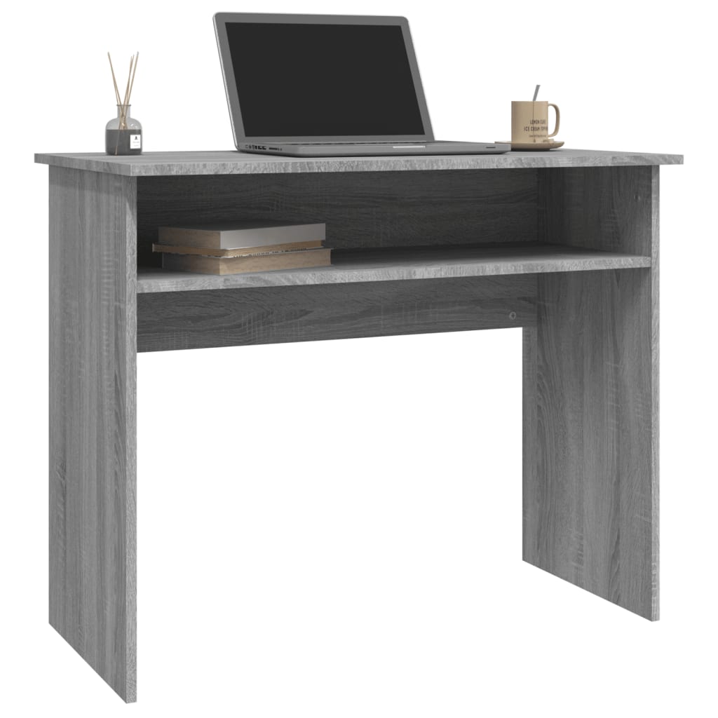 vidaXL szürke sonoma színű szerelt fa íróasztal 90x50x74 cm