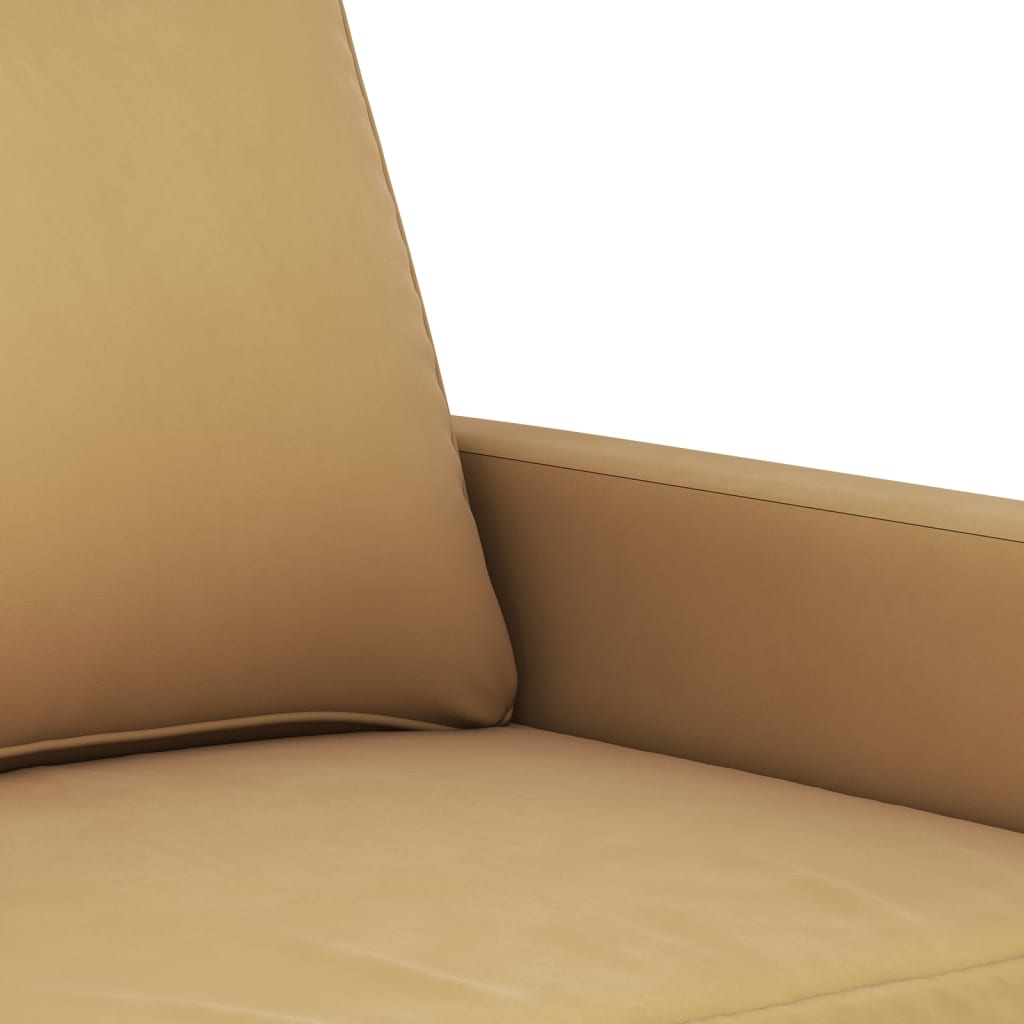 vidaXL 2 részes barna bársony ülőgarnitúra párnákkal