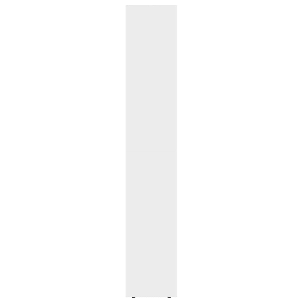 vidaXL magasfényű fehér forgácslap könyvszekrény 36 x 30 x 171 cm