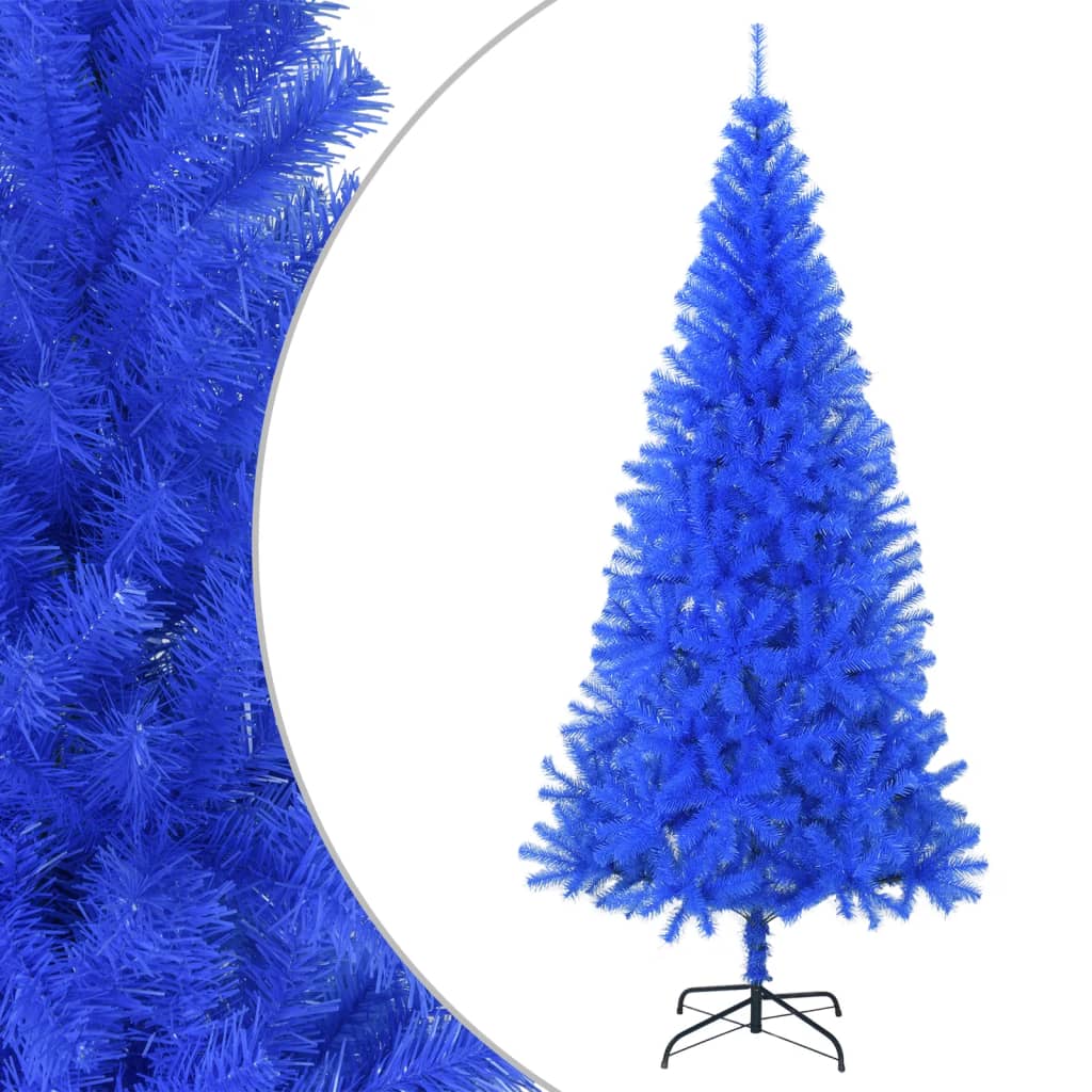 vidaXL kék PVC műkarácsonyfa állvánnyal 210 cm