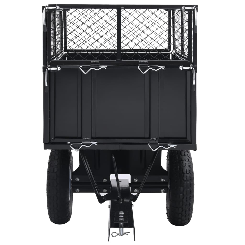vidaXL 150 kg-os teherbírású billenős pótkocsi fűnyíróhoz