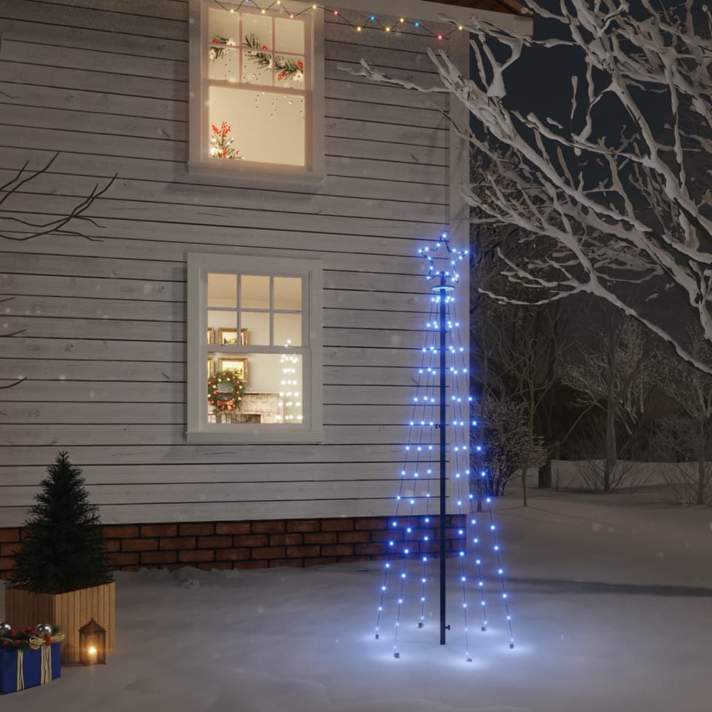 vidaXL kék fényű karácsonyfa tüskével 108 LED-del 180 cm