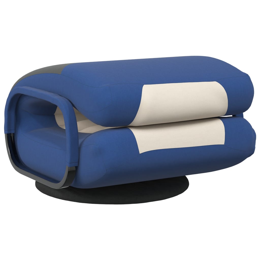 vidaXL kék és krémszínű szövet forgó matracszék