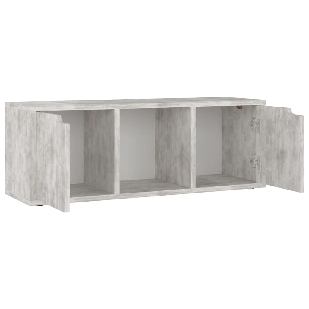 vidaXL betonszürke forgácslap TV-szekrény 88,5 x 27,5 x 30,5 cm