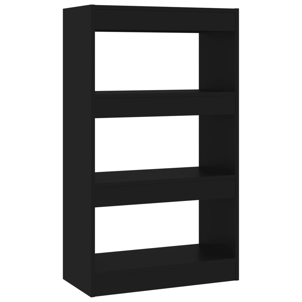 vidaXL fekete forgácslap könyvszekrény/térelválasztó 60 x 30 x 103 cm