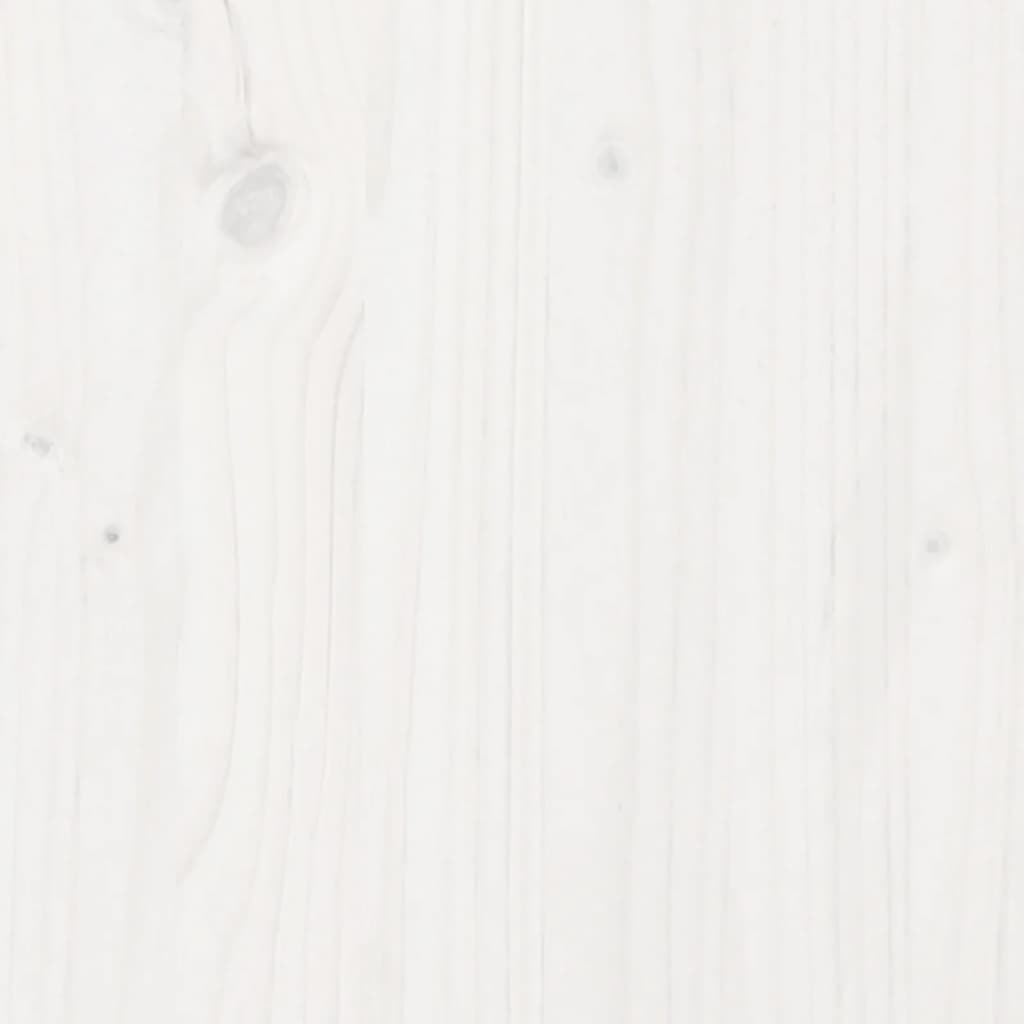 vidaXL fehér tömör fenyőfa ágykeret fejtámlával 200 x 200 cm