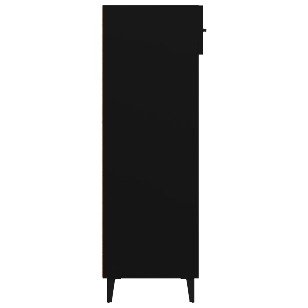 vidaXL fekete szerelt fa cipőszekrény 60 x 35 x 105 cm