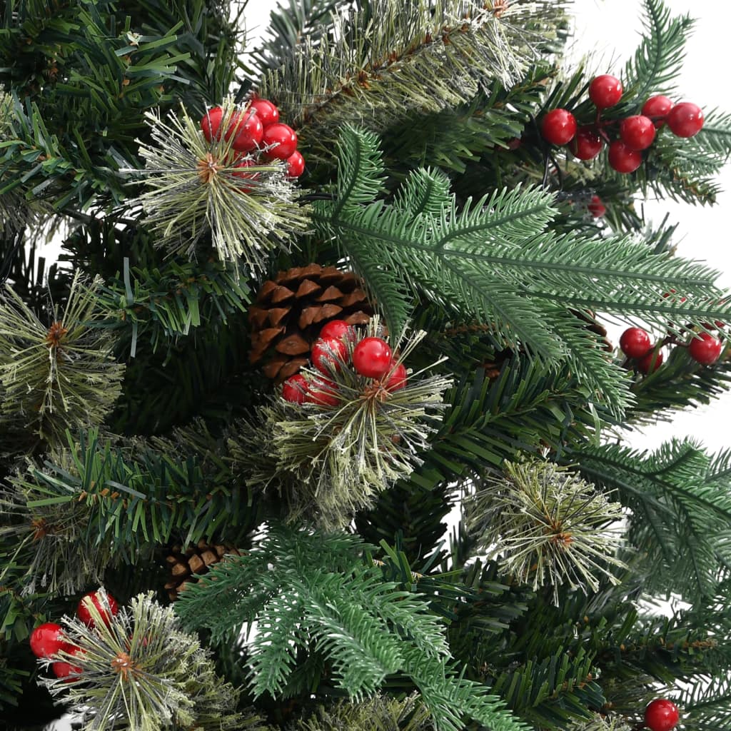 vidaXL zöld karácsonyfa fenyőtobozokkal 225 cm