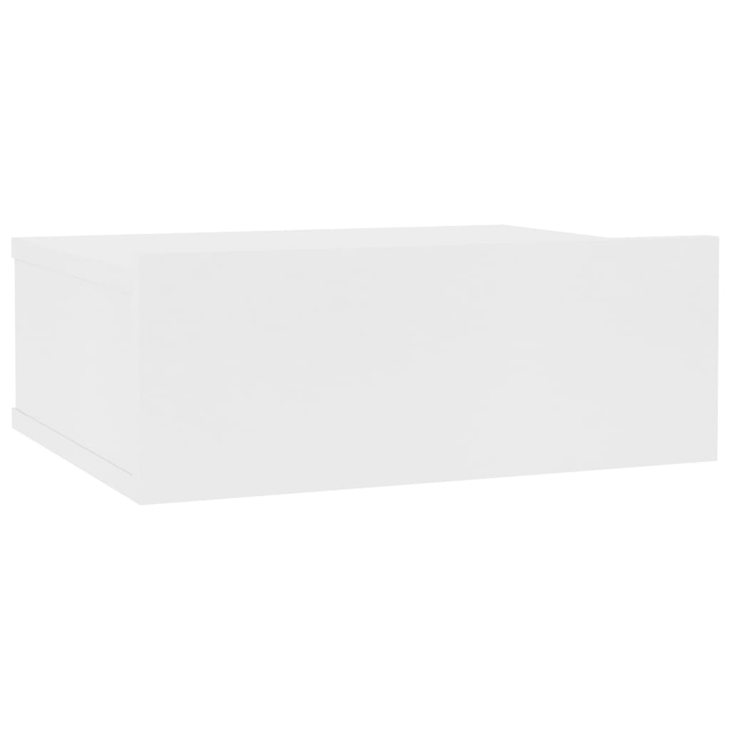 vidaXL fehér forgácslap úszó éjjeliszekrény 40 x 30 x 15 cm