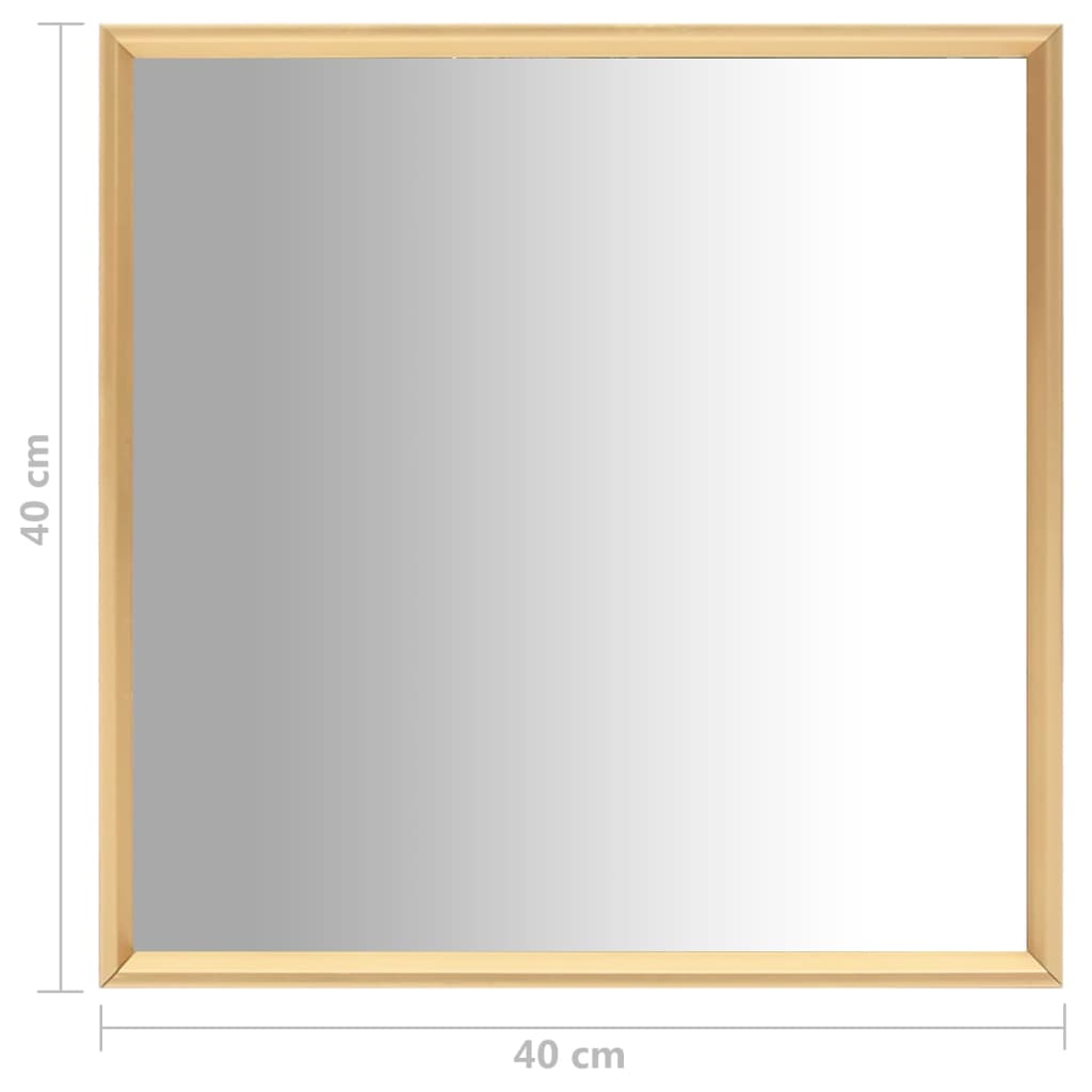 vidaXL aranyszínű tükör 40 x 40 cm
