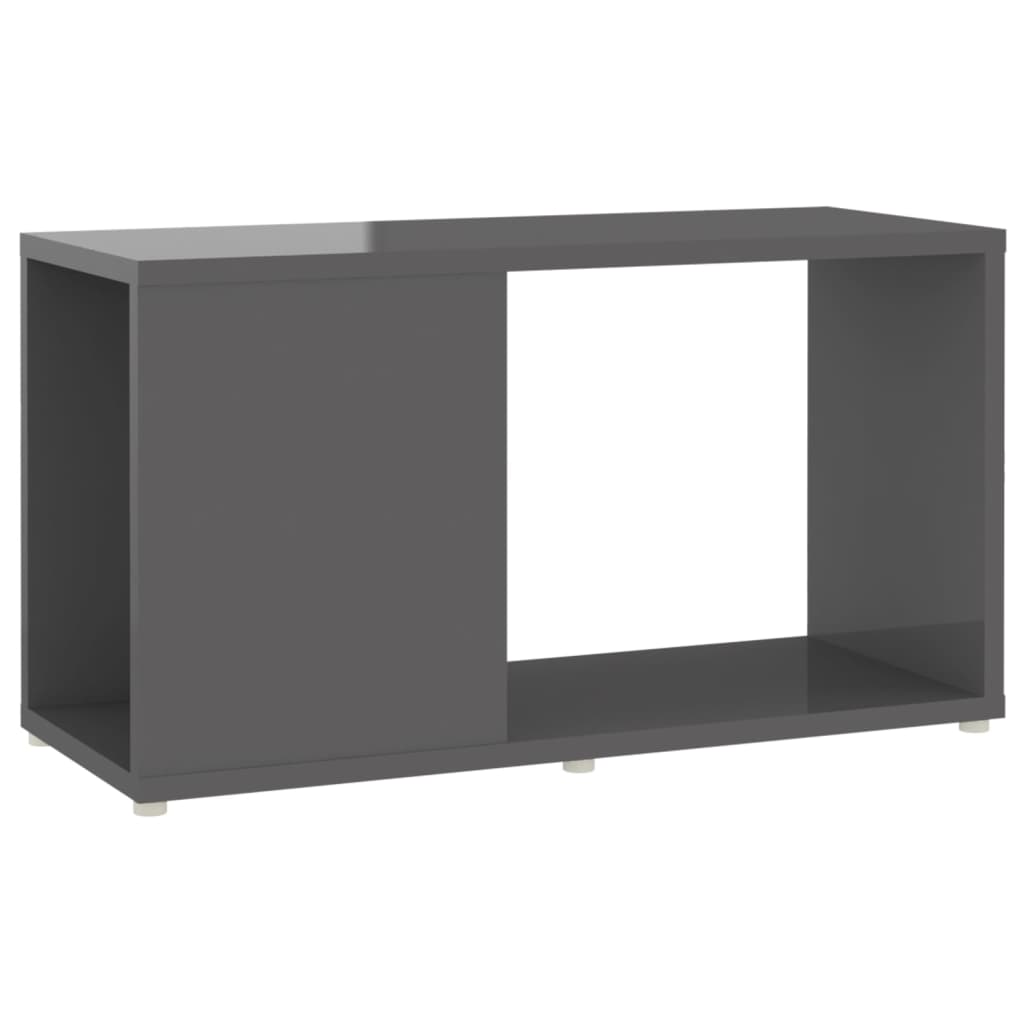 vidaXL magasfényű szürke forgácslap TV-szekrény 60 x 24 x 32 cm